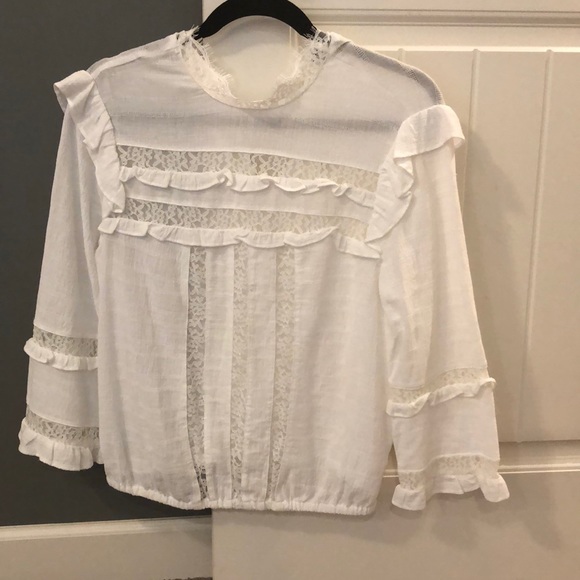 Express Tops - Express White Lace Blouse